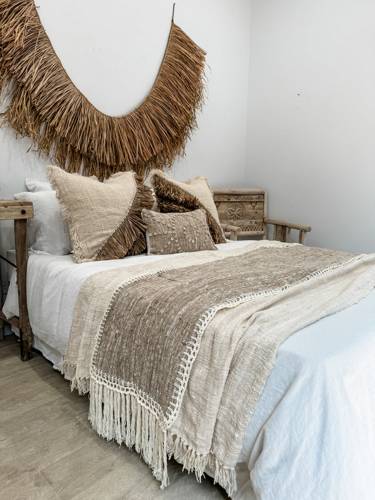 Husk Bed Runner | Table Runner | Fringe | 47x230cm Preorder