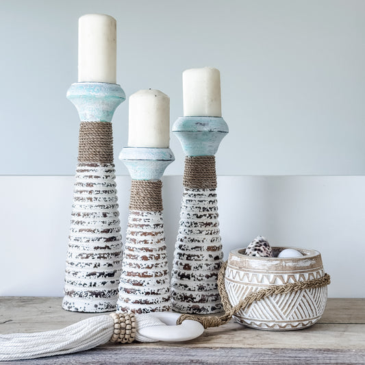 Coastal Candle Holders | Set of 3