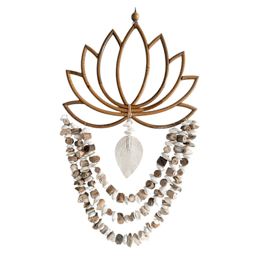 Lotus Wall Hanging | Shell & Driftwood