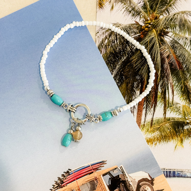 Azure Breeze Anklet | Willow & the Waves Collection