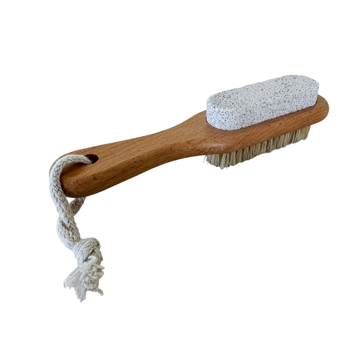 Bathe Wood Body Brush with Pumice Stone