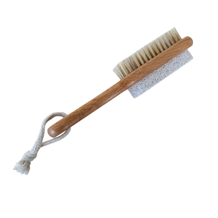 Bathe Wood Body Brush with Pumice Stone