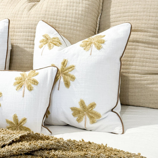 Latte Palms Cushion Cover | 50x50cm