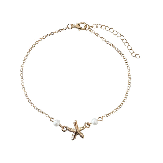 Gold Seastar Anklet | Willow & the Waves Collection