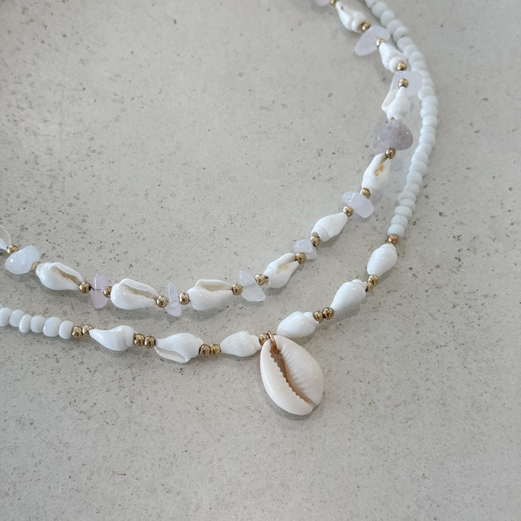 Conch Shell & Quartz Choker Combo | Willow & the Waves Collection