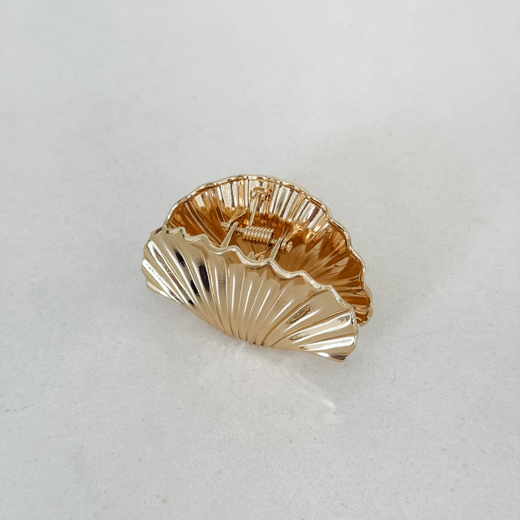 Golden Shell Hair Claw | 2 Sizes | Willow & the Waves Collection