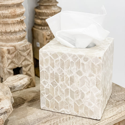 Belle Inlay Tissue Box | Square