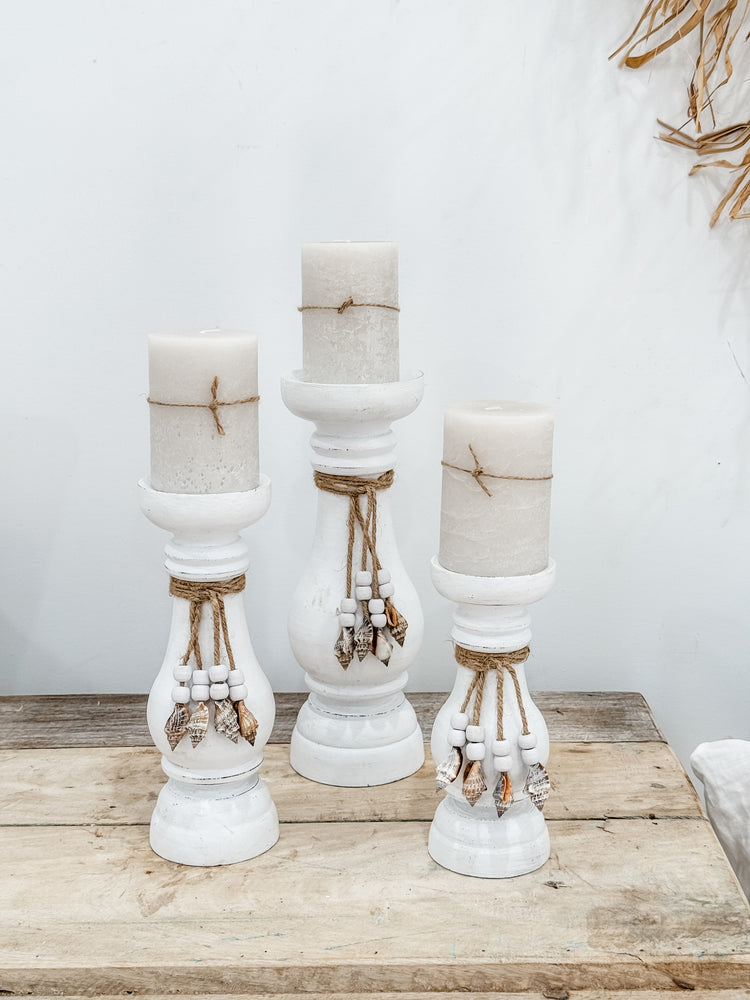 Tide Candle Holders | White | Set of 3