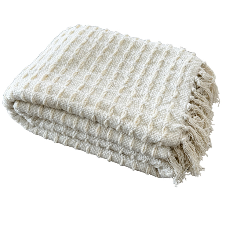 Bethany Throw | Ivory | 125x150cm Preorder