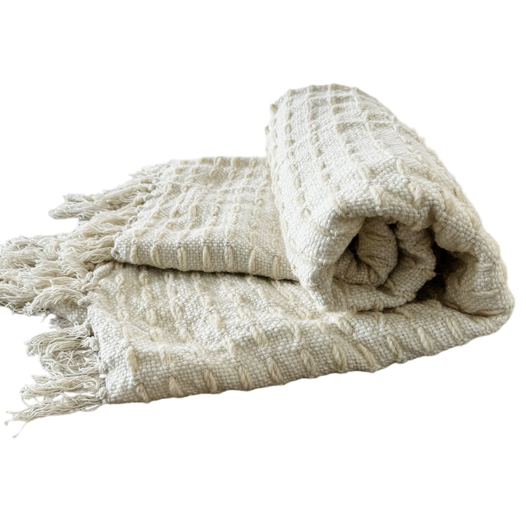 Bethany Throw | Ivory | 125x150cm Preorder