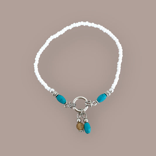 Azure Breeze Anklet | Willow & the Waves Collection