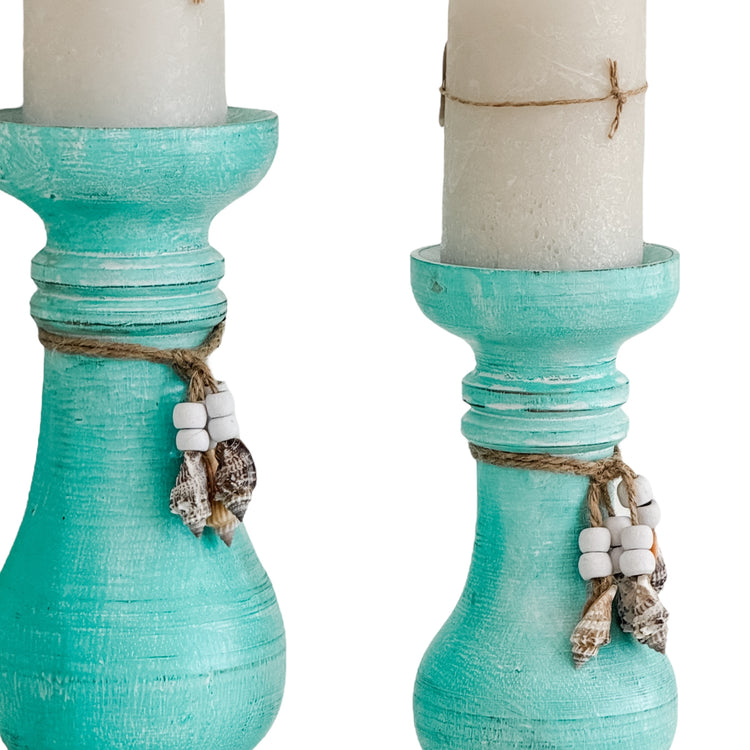 Tide Candle Holders | Aqua | Set of 3 Preorder