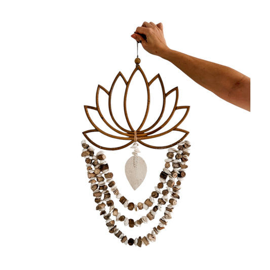 Lotus Wall Hanging | Shell & Driftwood