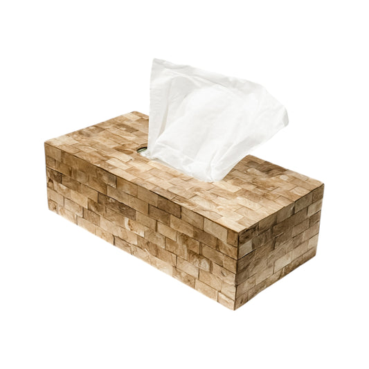 Capiz Mosaic Tissue Box | Natural