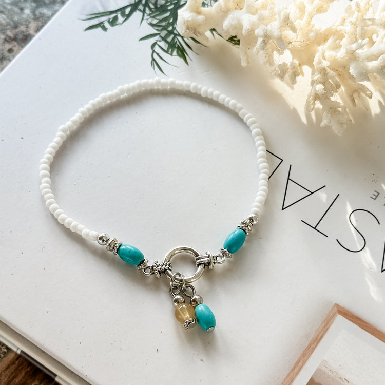 Azure Breeze Anklet | Willow & the Waves Collection