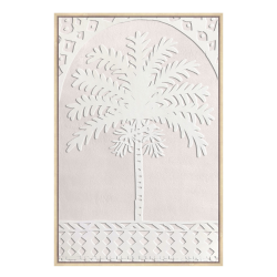 Palm 3D Painted Canvas Blush PREORDER