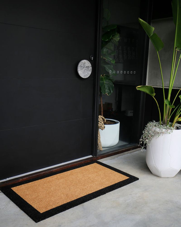 Classic Black Border Doormat