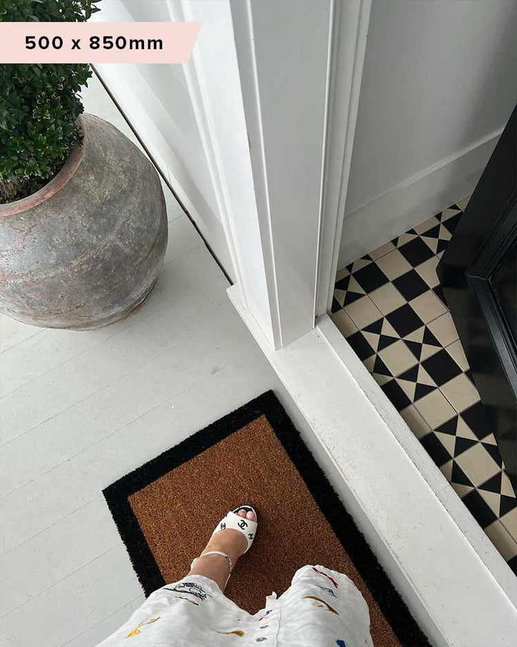 Classic Black Border Doormat