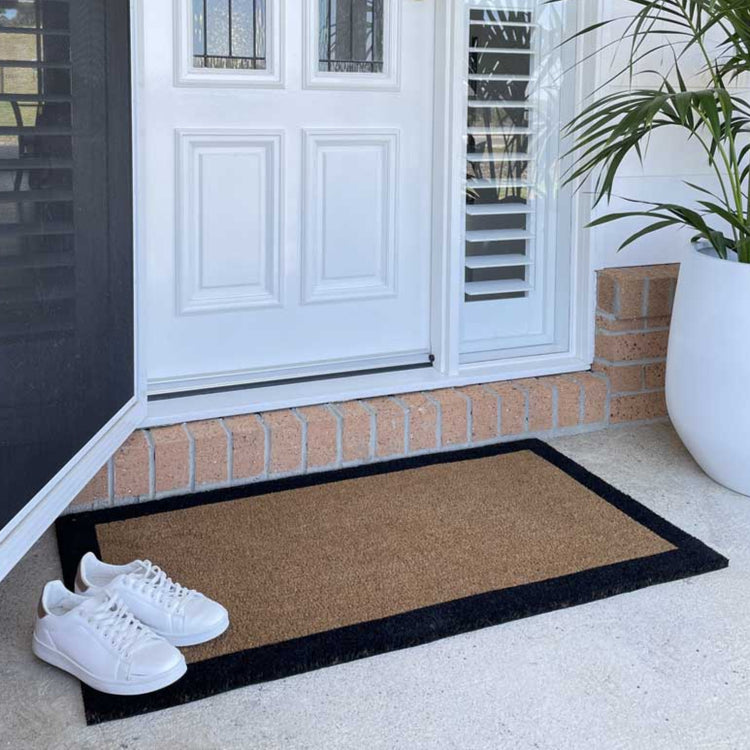 Classic Black Border Doormat