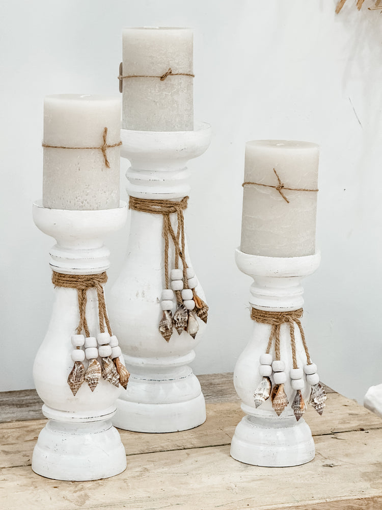 Tide Candle Holders | White | Set of 3