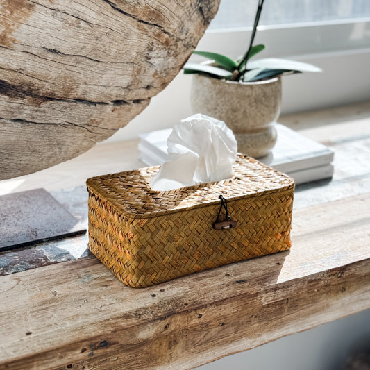 Rattan Tissue Box