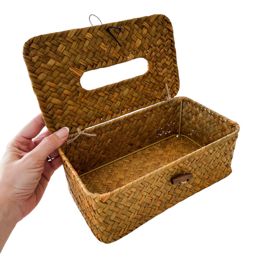 Rattan Tissue Box