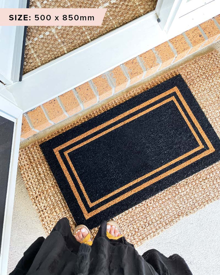 Natural Double Border Doormat