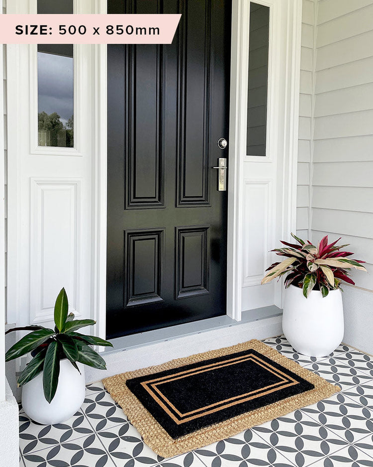 Natural Double Border Doormat