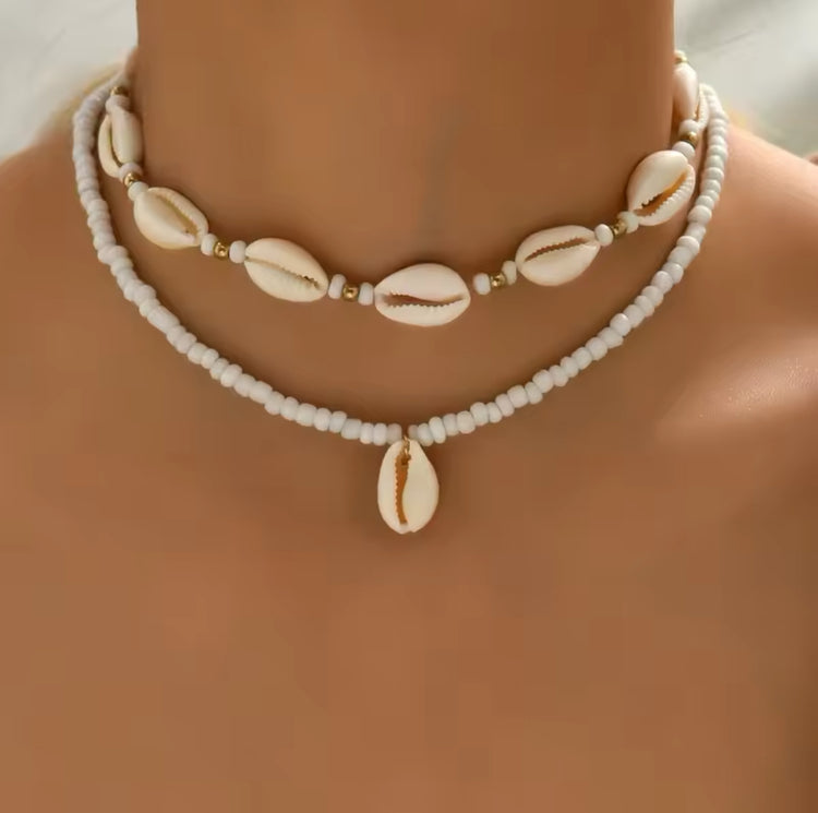 Cowrie Choker Combo | Willow & the Waves Collection