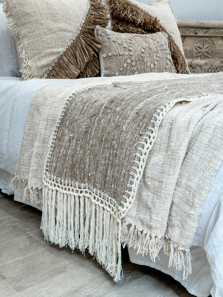 Husk Bed Runner | Table Runner | Fringe | 47x230cm Preorder