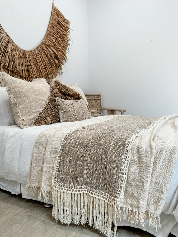 Husk Bed Runner | Table Runner | Fringe | 47x230cm Preorder