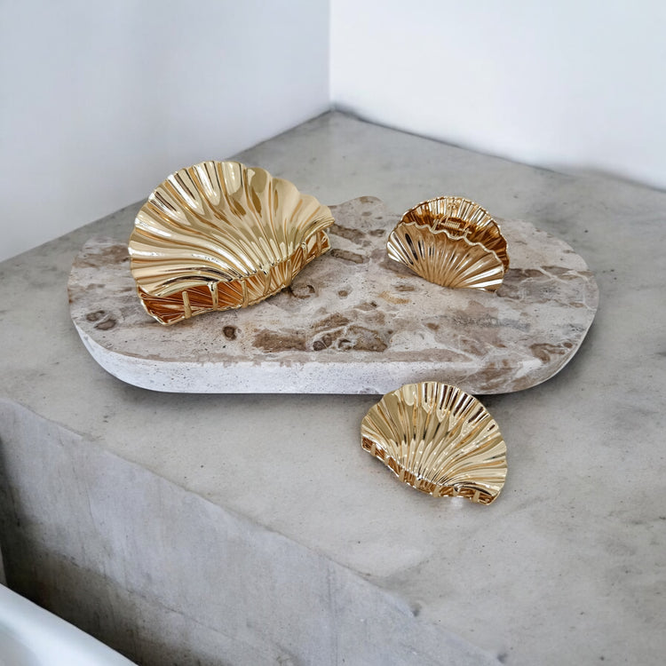 Golden Shell Hair Claw | 2 Sizes | Willow & the Waves Collection