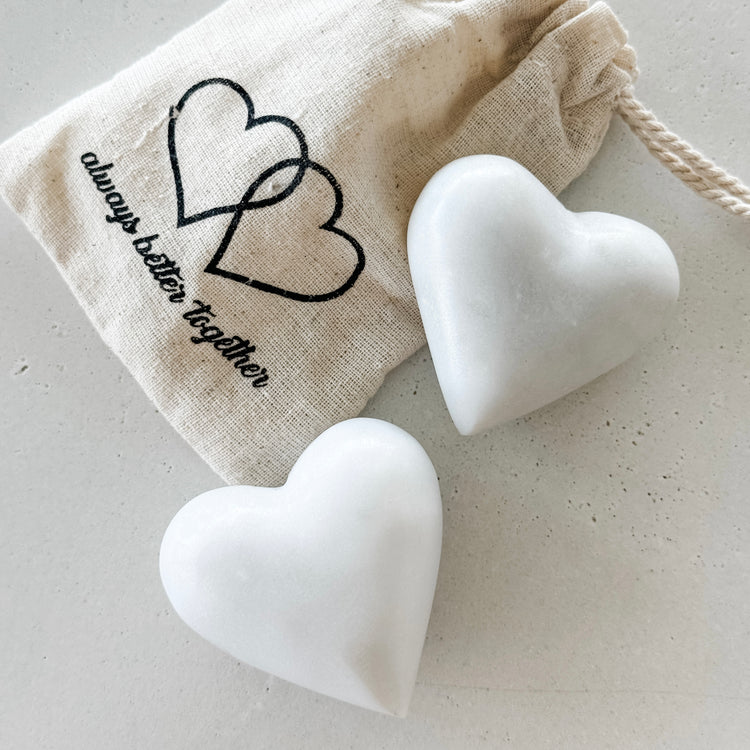 You & Me Marble Hearts