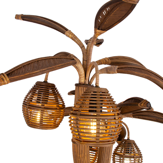 Rattan Palm Table Lamp | 84cm Preorder