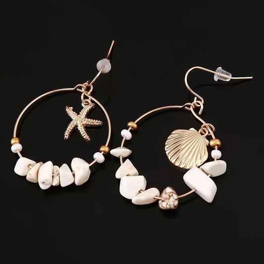 Magnesite Shell Earrings | Willow & the Waves Collection