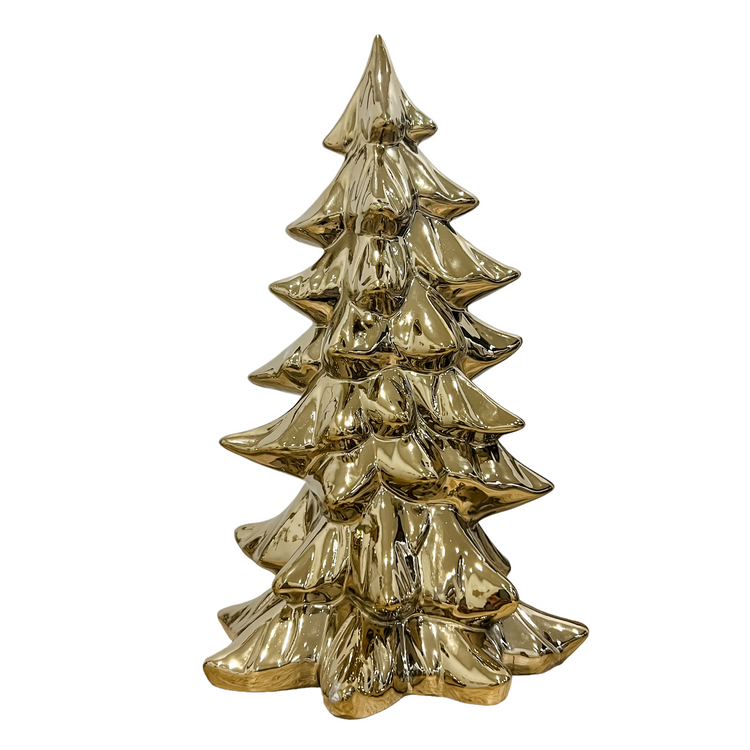 Gold Porcelain Christmas Tree | 28cm